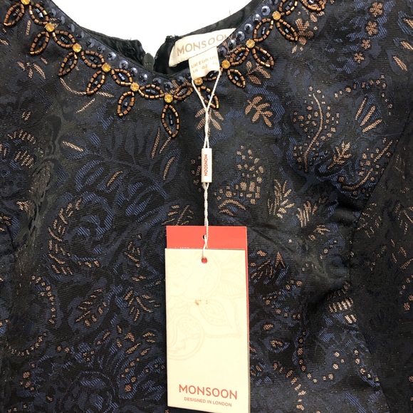 Beautiful Brand NewMonsoon dress with gorgeous beading. Size 10US really lovely! - Picture 3 of 7